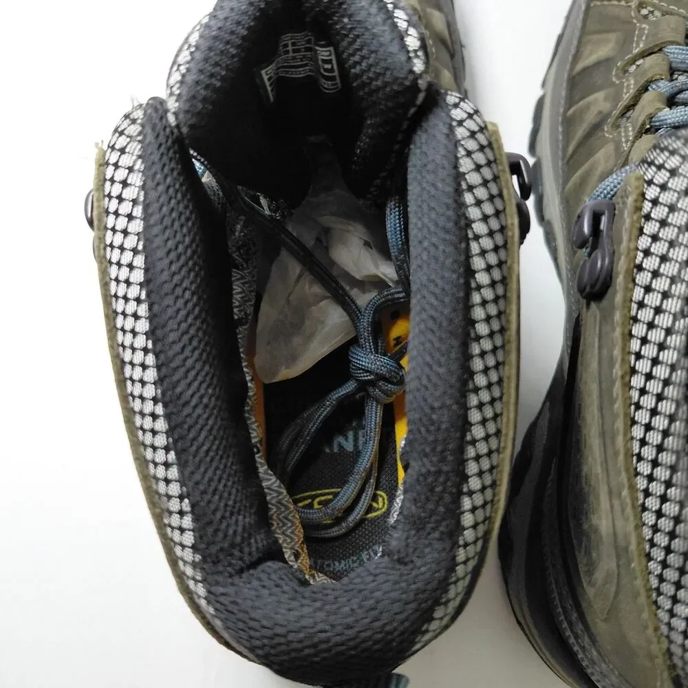 Keen Targhee III Mid Waterproof Hiking Boots Shoes Soft Toe Womens 7.5 Grey Blue